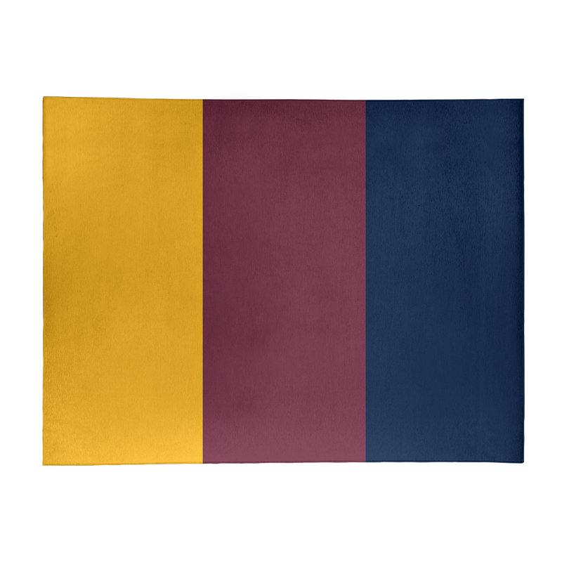 Tapis à rayures or/vin/bleu marine, Rectangle 8 pi x 10 pi