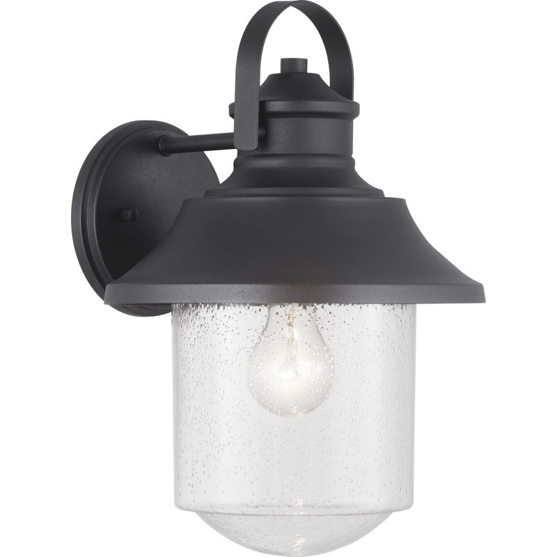 Lanterne murale d'extérieur Vorodan, Noir, 14.88" H x 10" lx 10.75" D