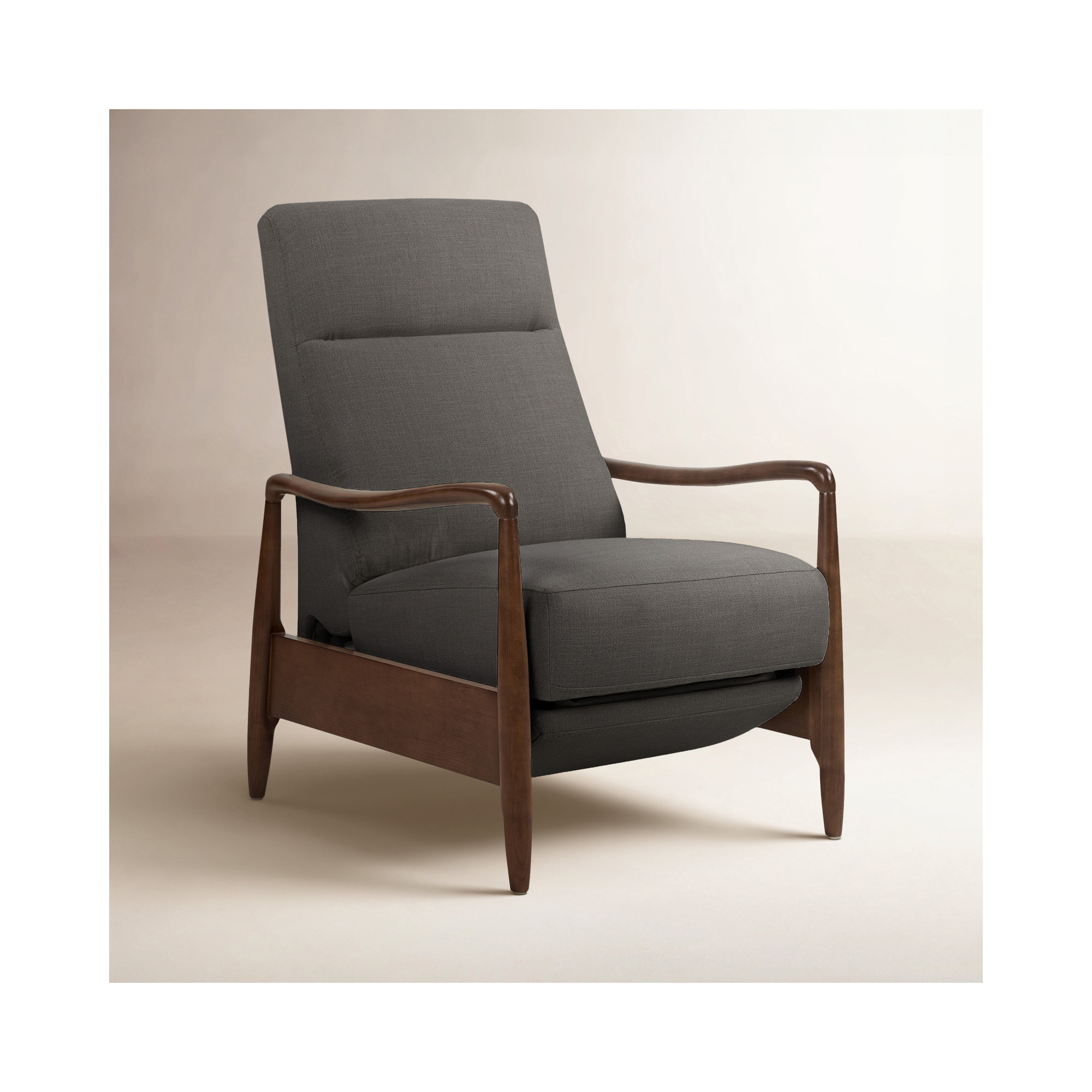 Beckett Upholstered Manual Recliner Armchair, Milo Fossil Performance Chenille