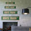 White Trash Street Sign Heavy Duty Plastic 4" X 18"