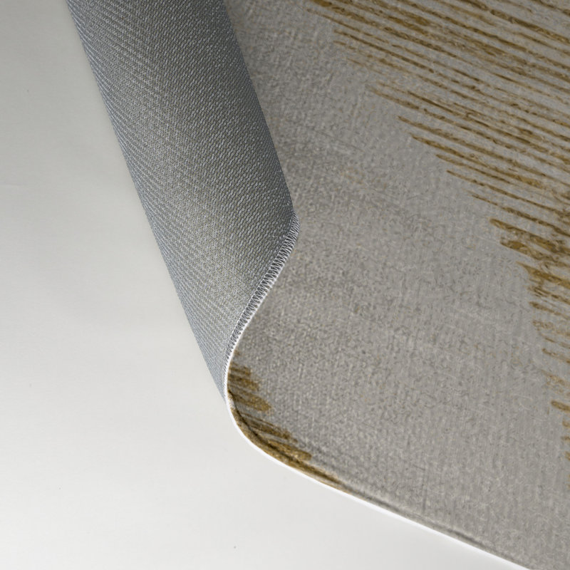Abstract Beige Indoor and Outdoor Area Rug, Rectangle 9' x 12'