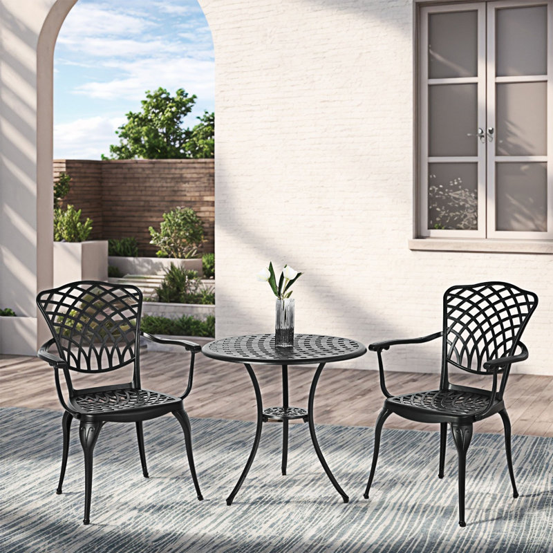 KSAJLPO 3 Piece Patio Bistro Set | Wayfair