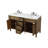 Rivers 60'' Double Bathroom Vanity with Carrara Marble Top-73359949
