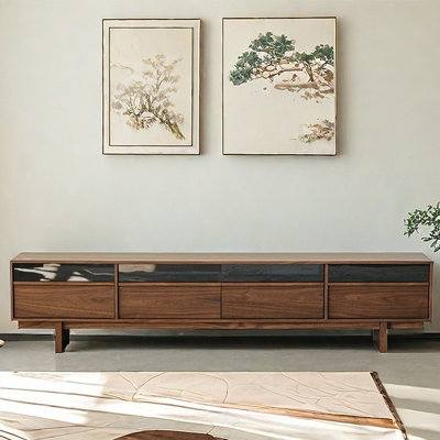 Solid wood multi-functional simple TV cabinet