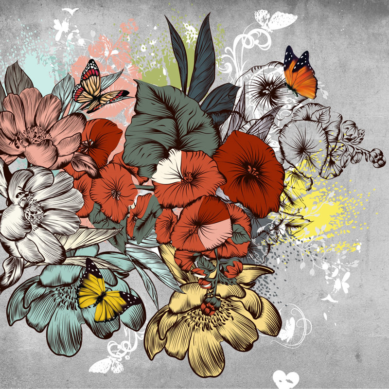 Papier peint amovible Botanic Exotic Floral, L 9 po x l 15 po