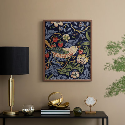 «Vintage Abstract Print CLCLI», reproduction encadrée - bois massif
