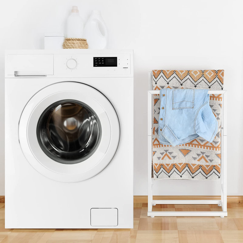 Porte-serviettes sur pied, Blanc