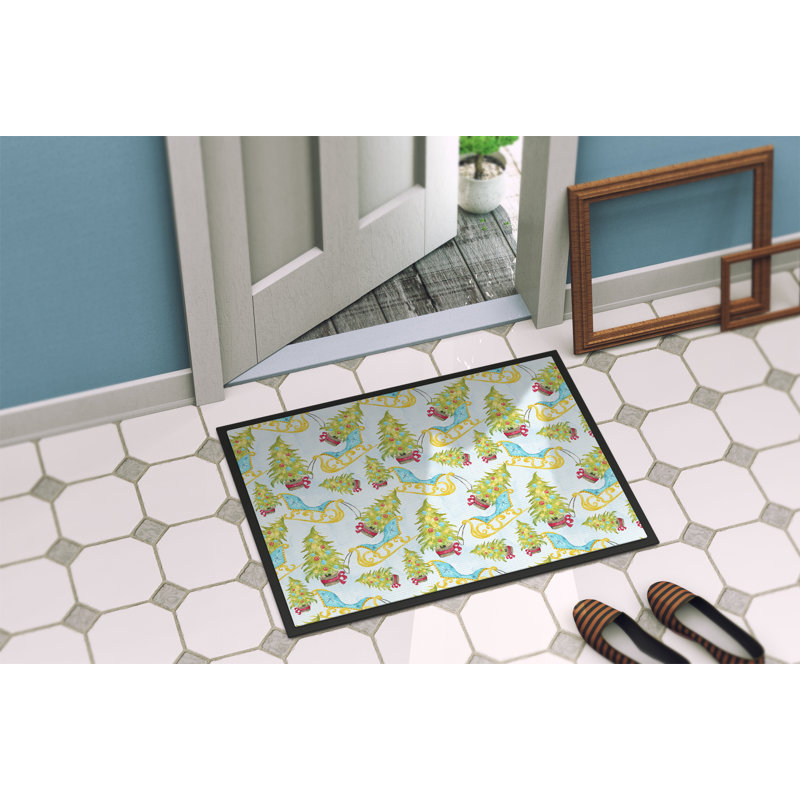 Tapis pour porte d’extérieur antidérapant Anne, H 0,25 po x l 27 po x P 18 po