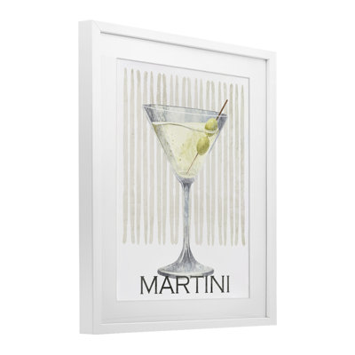 «Subtle Martini Drink», impression sous verre, conception de Kim Allen