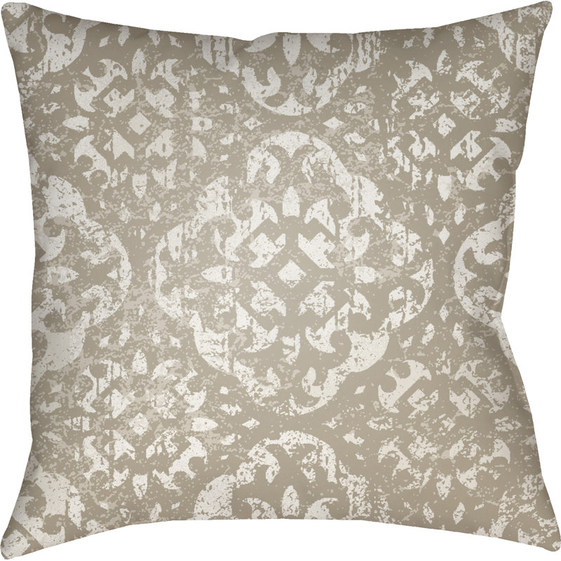 Yindi Geometric Outdoor Throw Pillow, Grey, 22" H x 22" W x 4" D