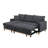 Woven Reversible Sleeper Sectional Sofa With Storage Chaise