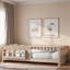 Lit plateforme en bois avec garde-corps et tablettes de rangement-1533719850