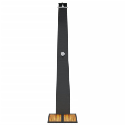 88.2" H Wood/PE/Steel Free Standing Outdoor Shower with Detachable Shower Head