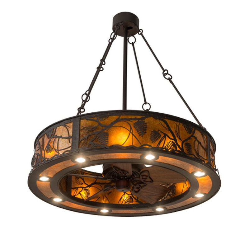 Whispering Pines Outdoor Downrod Ceiling Fan