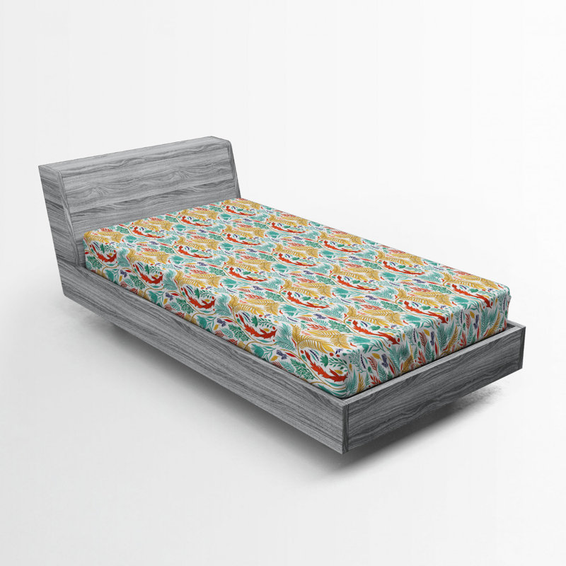 Microfiber Floral Fitted Sheet, Twin XL Fitted Sheet