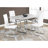 Dining Table 60" Rectangular, Grey Laminate Top, Metal Legs, Contemporary For Eating Spaces Rectangular Table, Surface, Fits 4