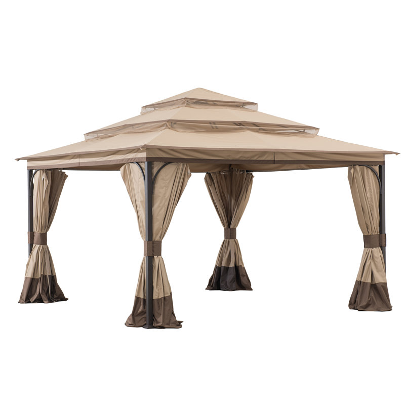 Sunjoy Polyester Replacement Canopy for 13 ft. x 13 ft. Gazebo, Polyester Fabric, Fit for Model LKJP2954, Brown