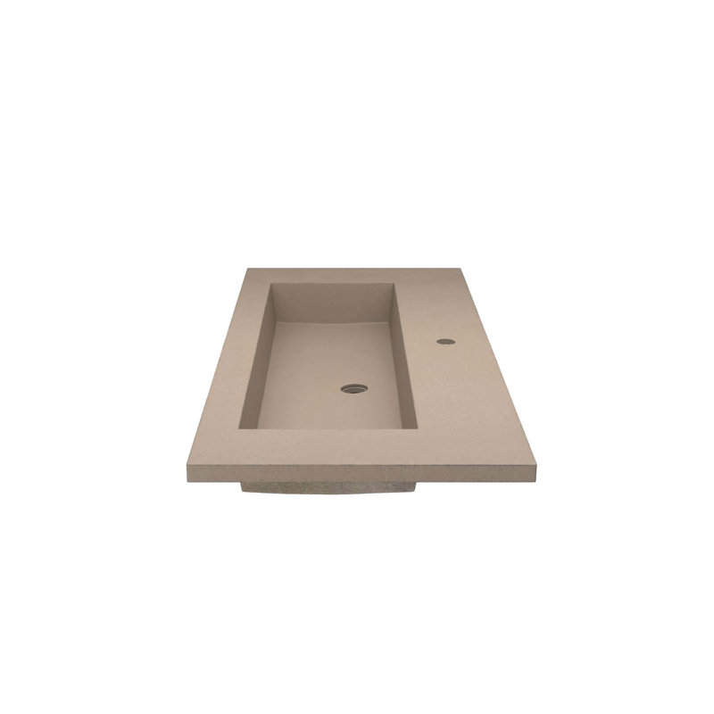 48" Capistrano Vanity Top With Integral Sink, Earth, Single