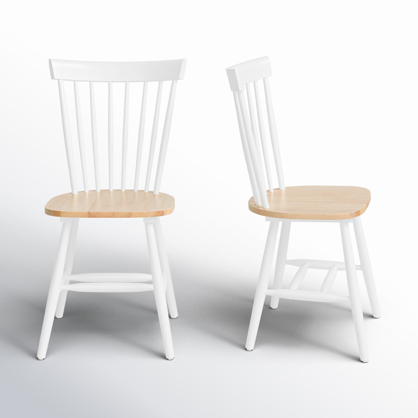 Matanna Oak Dining Chair, White/Natural