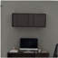 Armoire de rangement murale en noyer teint