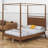 Solid Wood Canopy Bed Frame Four Posters Bed-1654137088