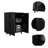 Black Wengue Rectangle Storage Cabinet Base