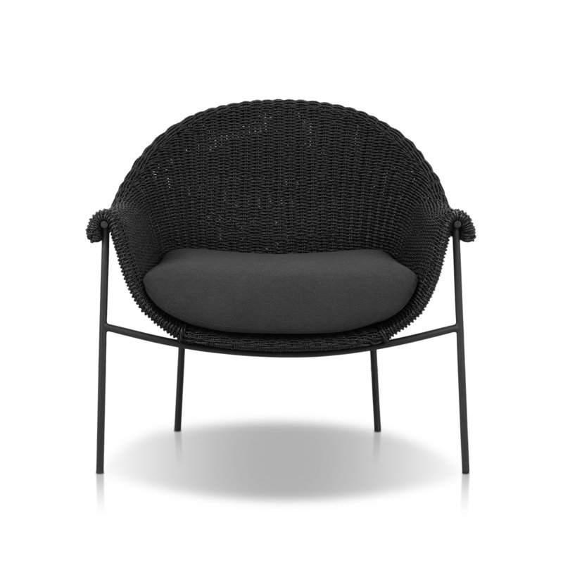 Suerte Outdoor Chair-Faux Black Hyacinth, Arashi Ink