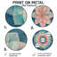Mandala géométrique dans des tons pastel délavés - Décoration murale géométrique ronde en métal-831047941