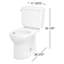 Drake® 1.28 GPF Water Efficient Round Two-Piece Toilet with Tornado Flush (Seat Not Included)-61183992