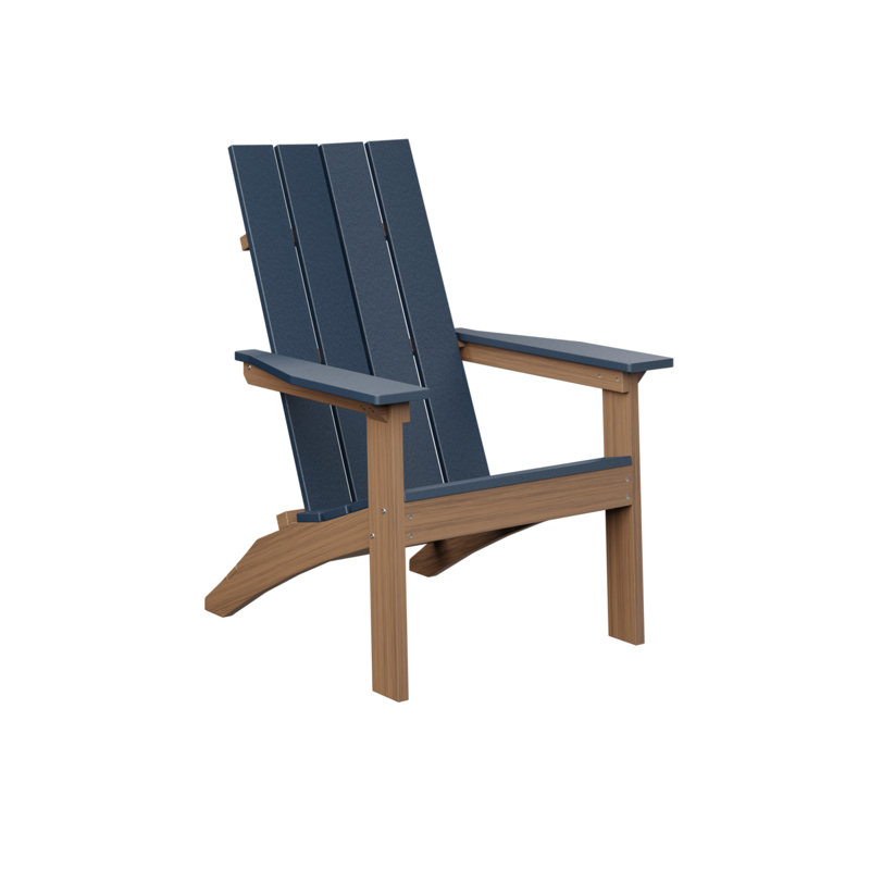 Fauteuil Adirondack berlinois Berlin, Navy Blue/Antique Mahogany