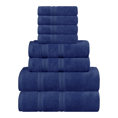 8-Piece Zero-Twist Cotton Towel Set