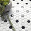 Carreau de mosaïque hexagonal en porcelaine nid d'abeille pour mur et plancher Metro 0,9 po x 0,9 po Metro