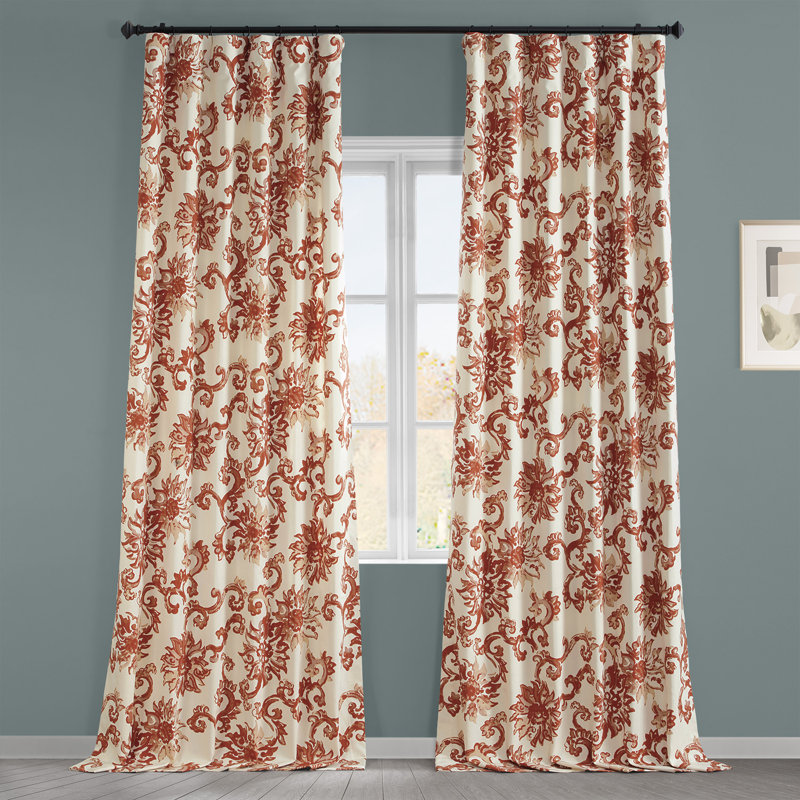 Rideaux obscurcissant en coton Althoff, L 50 po x L 96 po, Bleu indonésien