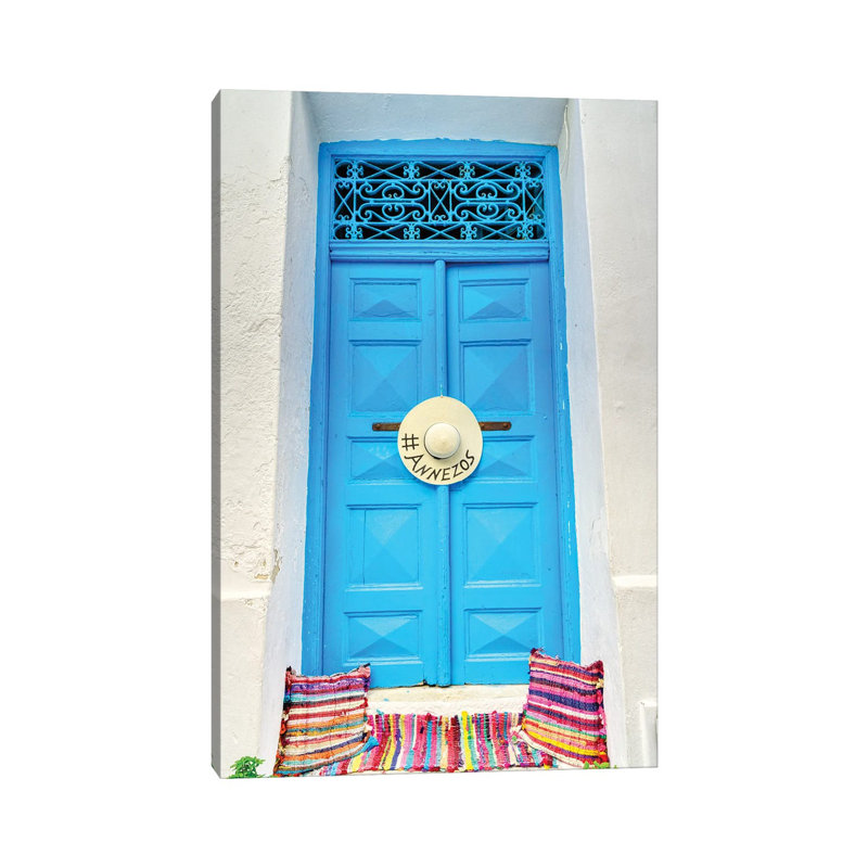 Doorway On Mykonos by Zoe Schumacher - Wrapped Canvas Print, 66.04 cm H x 45.72 cm W
