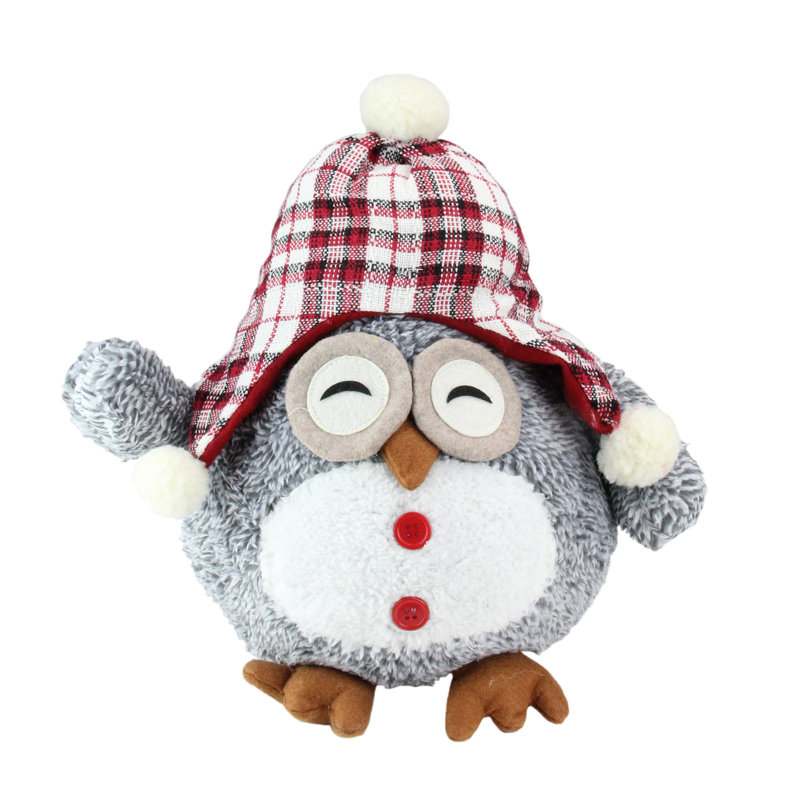 Figurine de Noël en forme de hibou 12 po