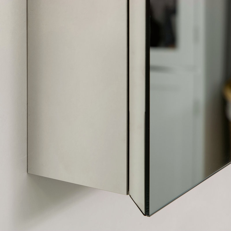 Armoire murale pour salle de bain, Argent argent