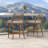 24'' Patio Hexagon Backrest Aluminum Sunbrella Upholstered Bar & Counter Stool with H-Shape Footrest-501994339
