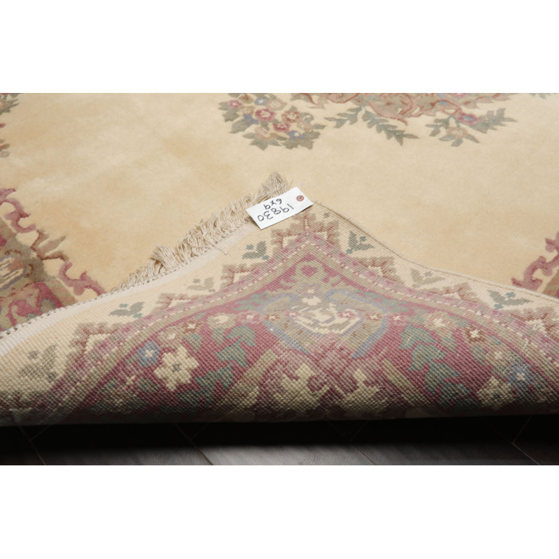 Tapis soyeux en laine noué à la main 6x9