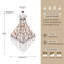 Lustre 42 lumières à intensité variable en cristal pour hauts plafonds-1819975761