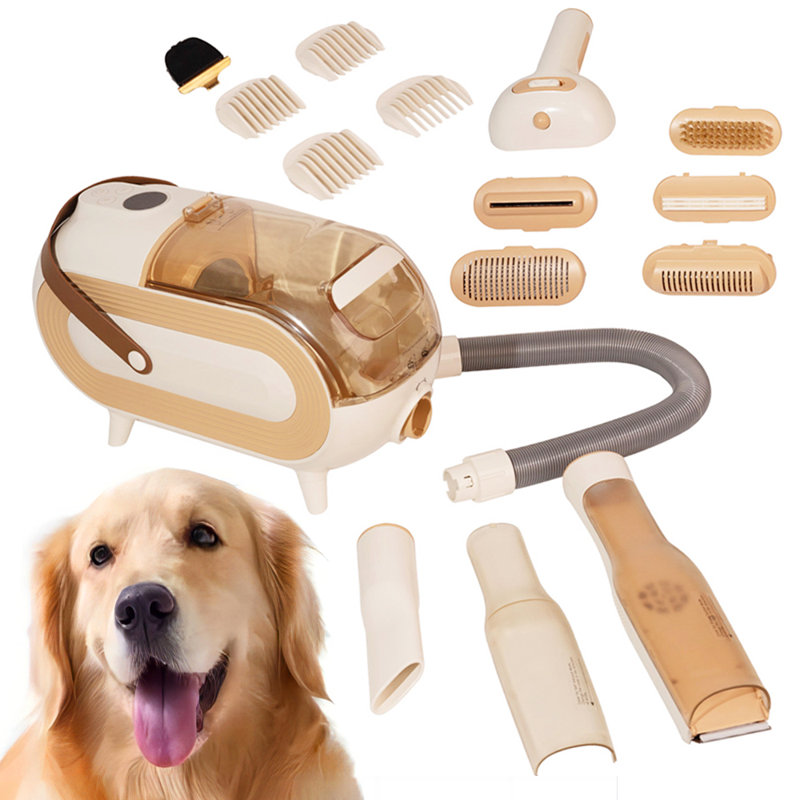 7 in 1 Pet Grooming Vacuum 2L Dog Grooming Kit Pet Shedding Clipper Brush Tools