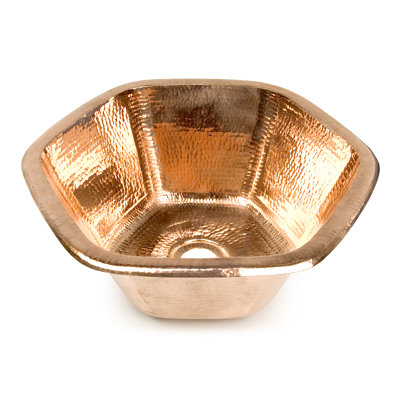 17'' L Mounting / Installation Required Single Bowl Copper Kitchen Sink