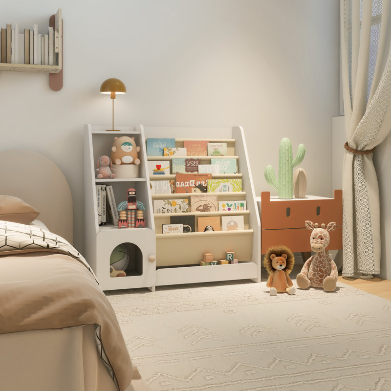 Chitara Book Display Bookcase, White
