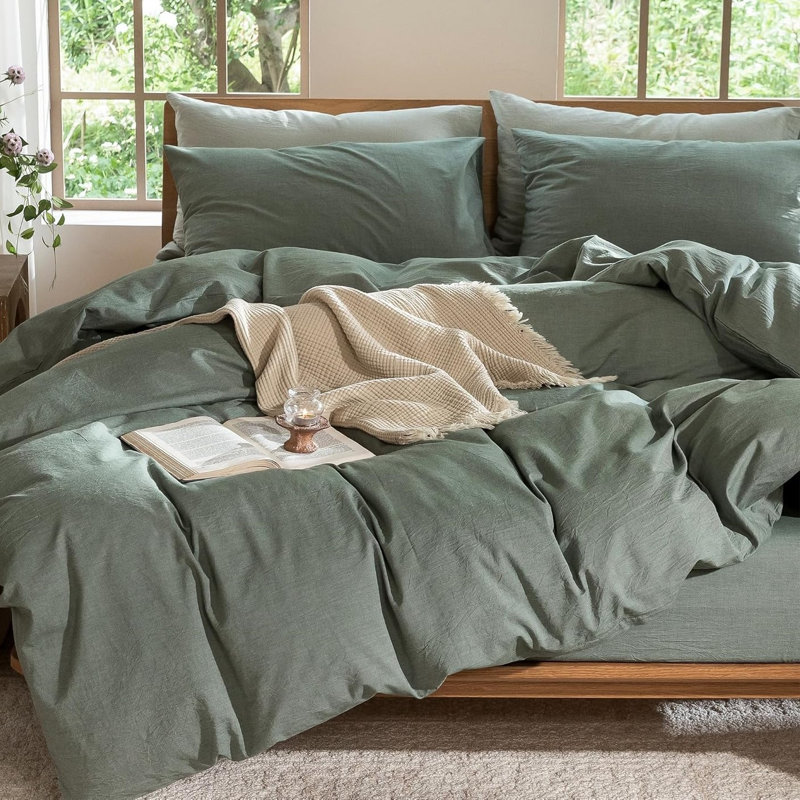Ensemble de housse de couette Bedding, Vert