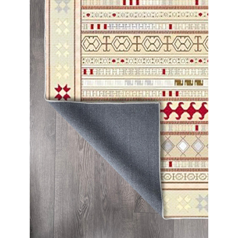 Tapis en coton Mireya, Tapis de couloir 3 pi 3 po x 7 pi 3 po