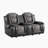 Chantasia 76" Traditional Double Glider Reclining Loveseat - Faux Leather Reclining Loveseat Gliding Motion, Center Console-403713943