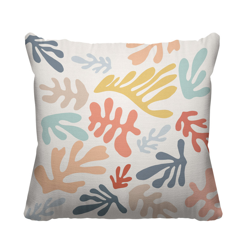 Coussin Matisse Mid-Century Minimalist, Été, L 17 po x H 17 po