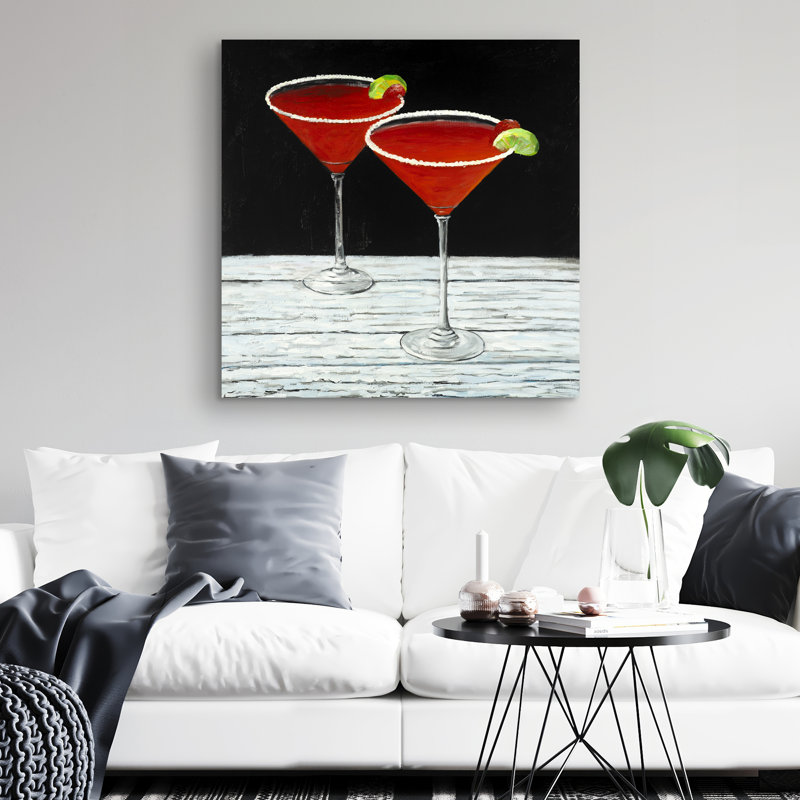 Cosmopolitan drink - 32"x32" art on canvas