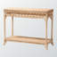 Table d'appoint Comesanas en rotin naturel avec boucles, H 33,26 po x l 41,55 po x P 17,03 po