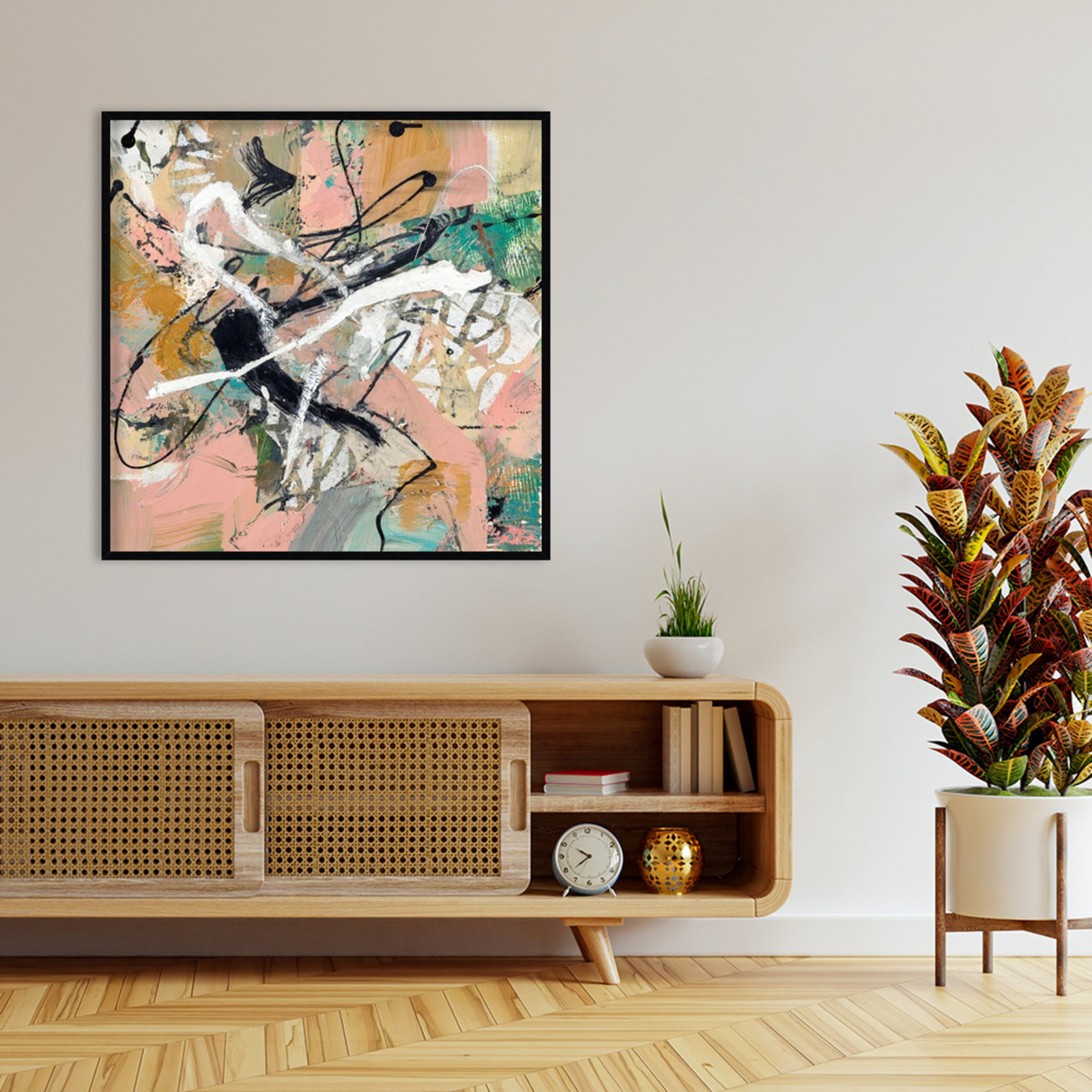Sutter "Fluid" Print by Suzanne McCourt, 41" H x 41" W, Black