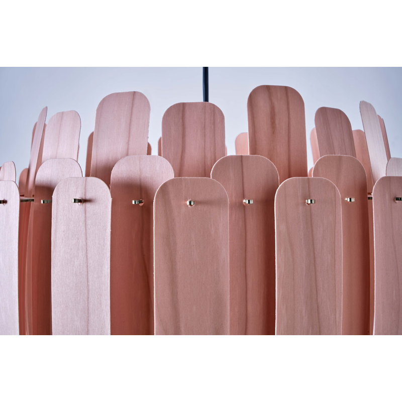 Maruja 1 - Light Pendant, Pale Rose, Matte Black, E26
